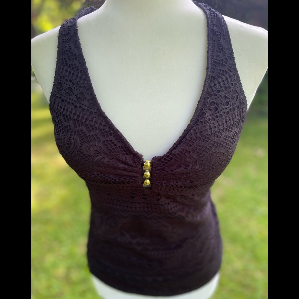 Black lace Ralph Lauren tankini